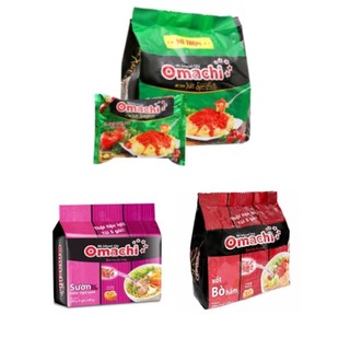 Bịch 5 gói mì trộn omachi sốt spaghetti/ vị sườn hầm/bò hầm
