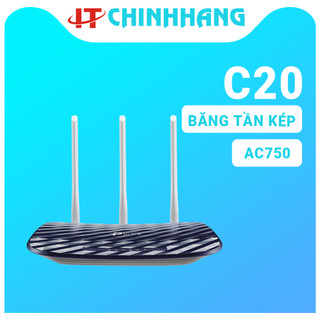 Bộ phát Wifi Router Băng tần kép Tp-Link Wi-Fi AC750 - Archer C20 , Hàng Chính Hãng