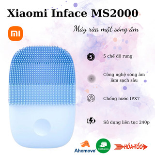 Máy rửa mặt sóng âm xiaomi inface ms2000 với 5 chế độ làm sạch sâu_chống nước ipx7_bảo hành 12 tháng