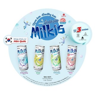1 lon soda sữa hàn quốc milkis lotte 250ml