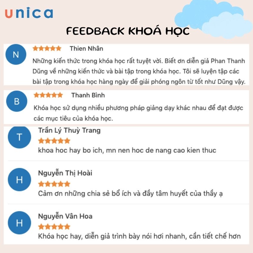 E-voucher Khóa học Unica phát triển bản thân giải phóng ngôn từ cùng giảng viên Phan Thanh Dũng