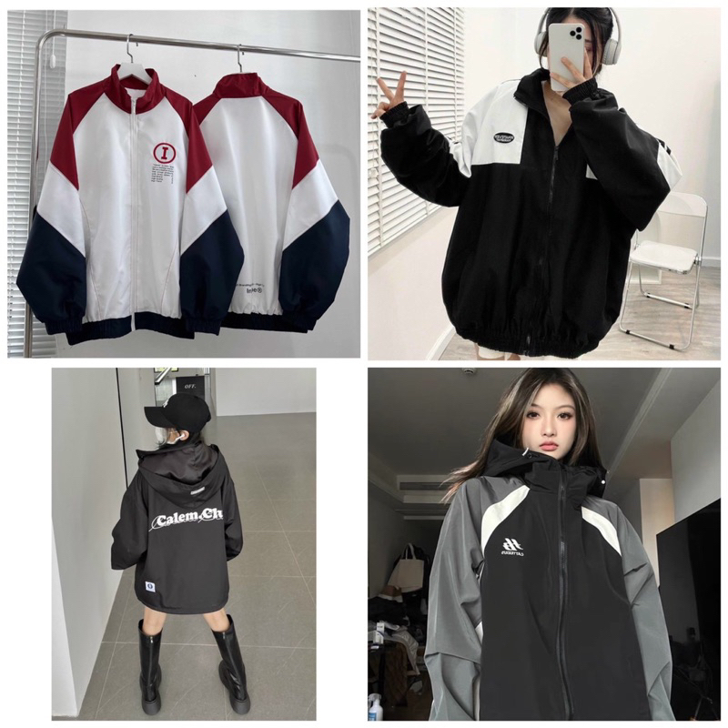 áo khoác dù gió 2 lớp cổ đứng from unisex đủ size cho nam và nữ nhiều mẫu đẹp