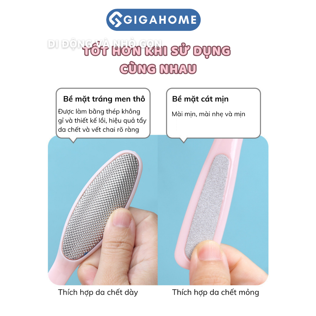 Cây Chà Gót Chân Tẩy Tế Bào Chết GIGAHOMEVN Thiết Kế 2 Mặt Đa Năng 7823