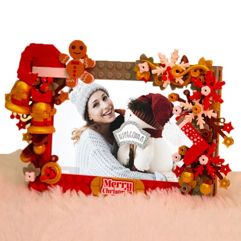 Đồ Chơi Lắp Ráp Kiểu Lego Mô Hình Khung Ảnh Noel Jingle Bells Trang Trí Lễ Giáng Sinh Merry Christmas JaKi No.JK5107