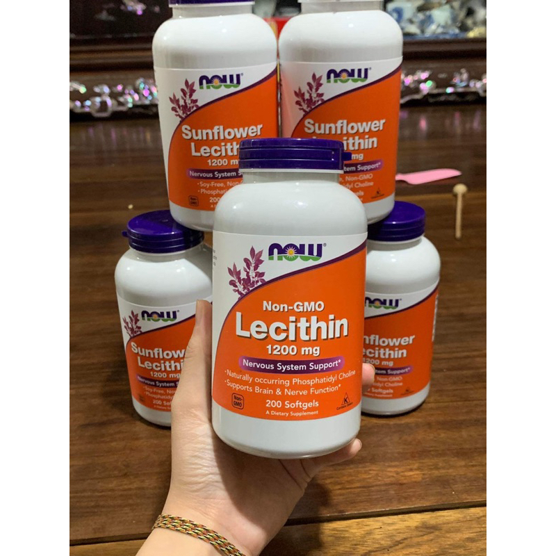 Viên chống tắc tia sữa Sunflower Lecithin Now 1200mg Now Mỹ