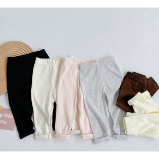 Quần legging trơn basic cho bé chất liệu cotton mềm mịn co giãn Bebukids QD1770
