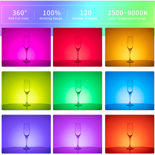 ULANZI VL120 RGB (2500-9000K) - Đèn LED đổi màu RGB | 20 hiệu ứng | Pin Lithium 3100mAh | BigBuy360 - bigbuy360.vn