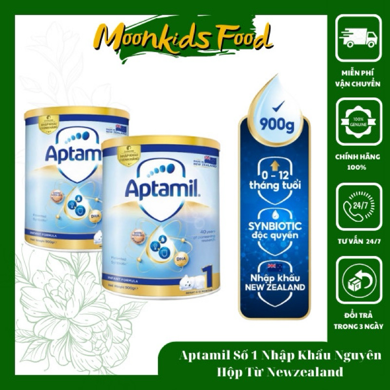 Sữa Aptamil Số 1 Hộp 900gr New Zealand Giúp Bé Tăng Cân Và Phát Triển Trí Não