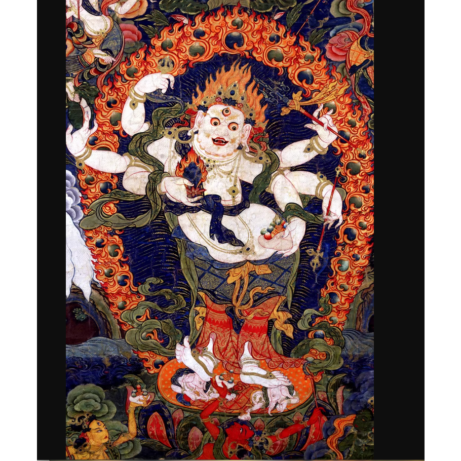 Bảo bình Mahakala Trắng 30tr biến gia trì - tu viện Sakya - Pháp khí Mật Tông - Phật giáo Tây Tạng