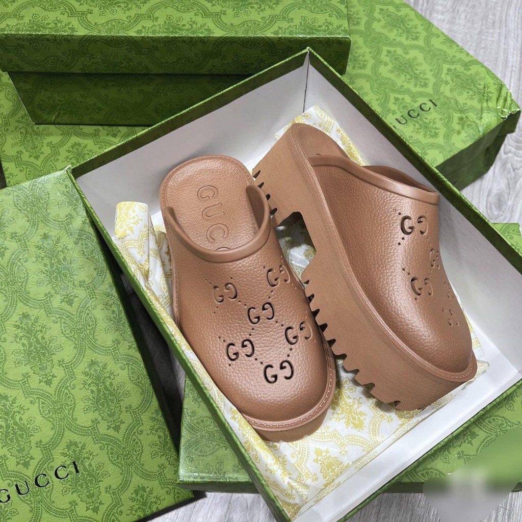 Giày sục nhựa crocs đế cao 5cm fullbox Bill túi