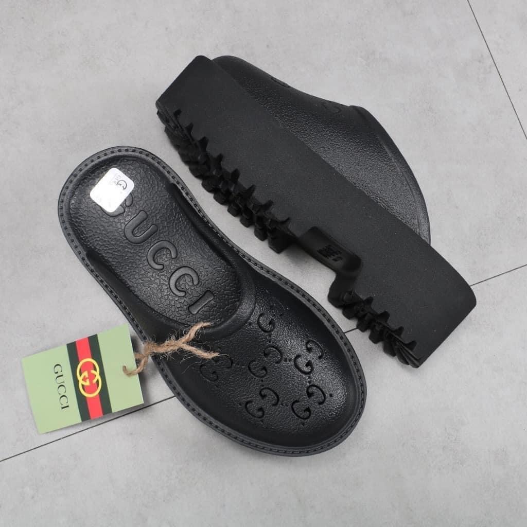 Giày sục nhựa crocs đế cao 5cm fullbox Bill túi