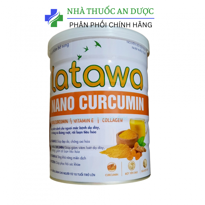 Sữa Latawa NANO CURCUMIN giúp giảm đau dạ dày tá tràng, đường ruột, rối loạn tiêu hóa, phụ nữ sau sinh hộp 900g