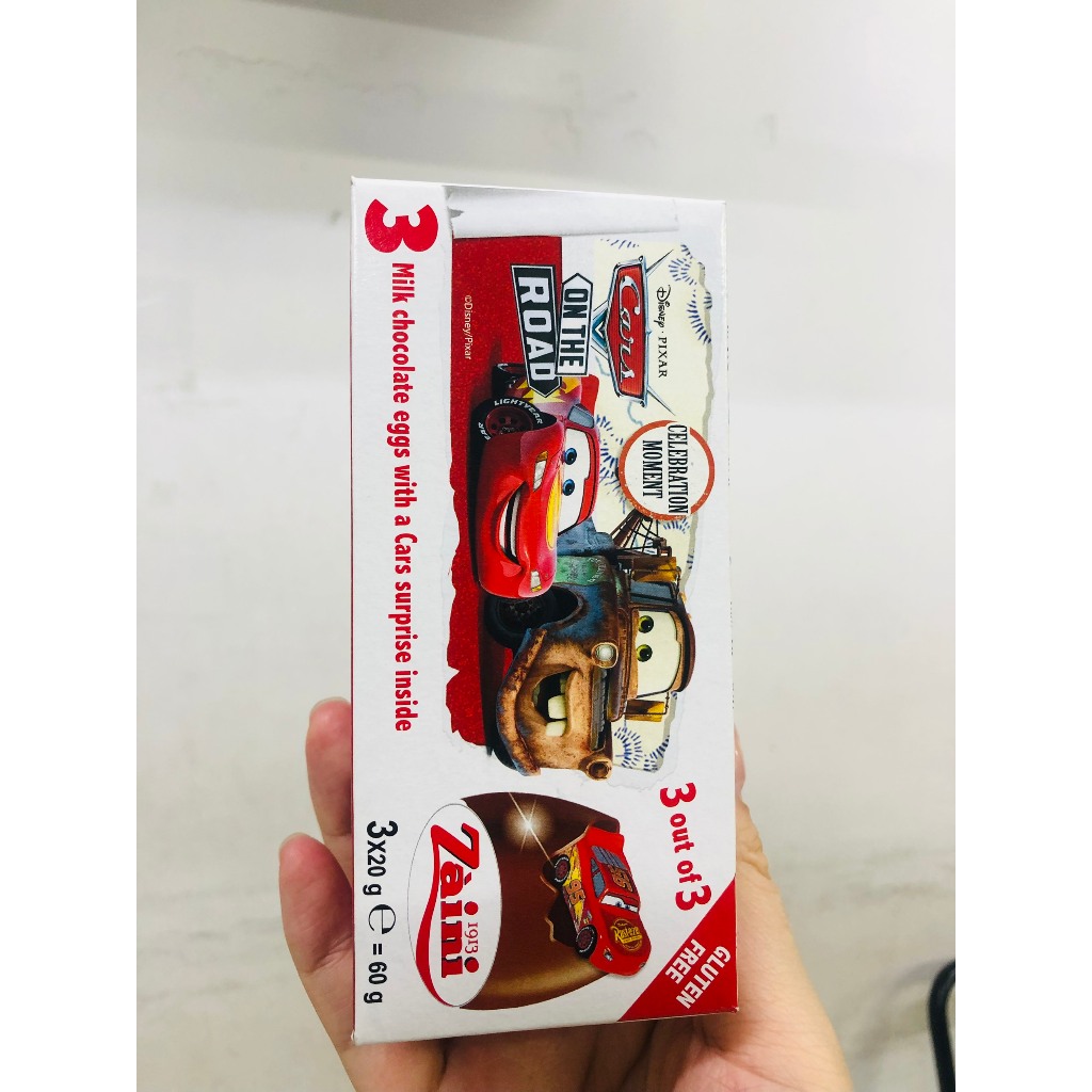 Socola Trứng Zaini hình Elsa bé gái - hình ô tô bé trai - Ý  - Kinder trứng Ấn Độ