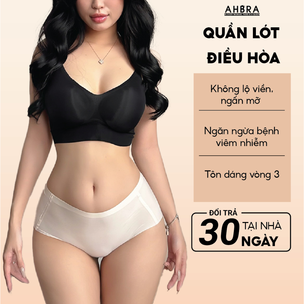 Quần Lót Không Viền AHBRA SQ02 Kháng Khuẩn Thông Hơi Không Đường May Su Đúc Có Bigsize