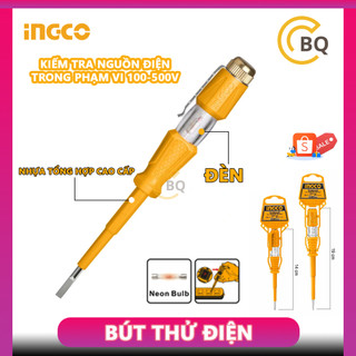 Bút thử điện có đèn 140mm-190mm ingco hsdt1408, bút dò điện tích hợp đèn led