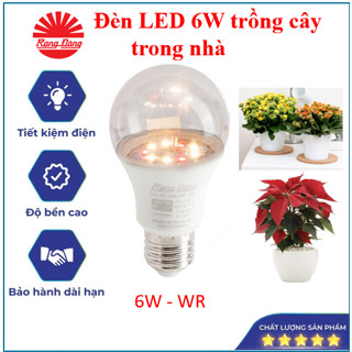 Đèn LED 6W Rạng Đông kích thích tăng trưởng, quang hợp cho Cây cảnh, Hoa, Bonsai mini trong nhà, Đèn led trồng cây