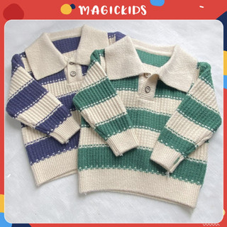 Áo len bé trai Magickids áo polo bé trai chất len dệt kim tay dài chất len dày dặn Hàn Quốc Quần áo trẻ em AL23010