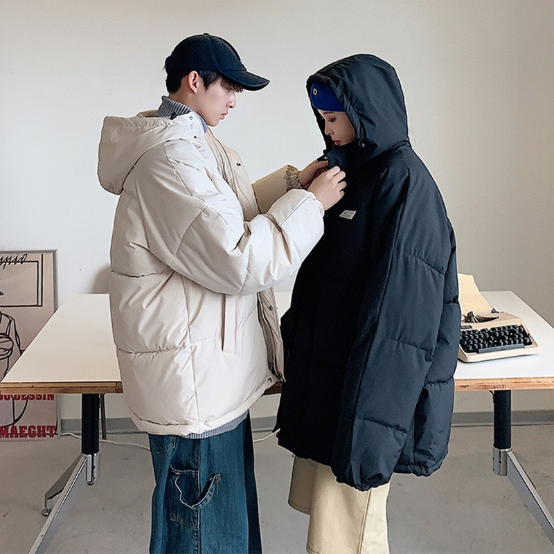 Áo Phao Nam Nữ Logo CATEEN Có Mũ Hàng Quảng Châu Loại 1