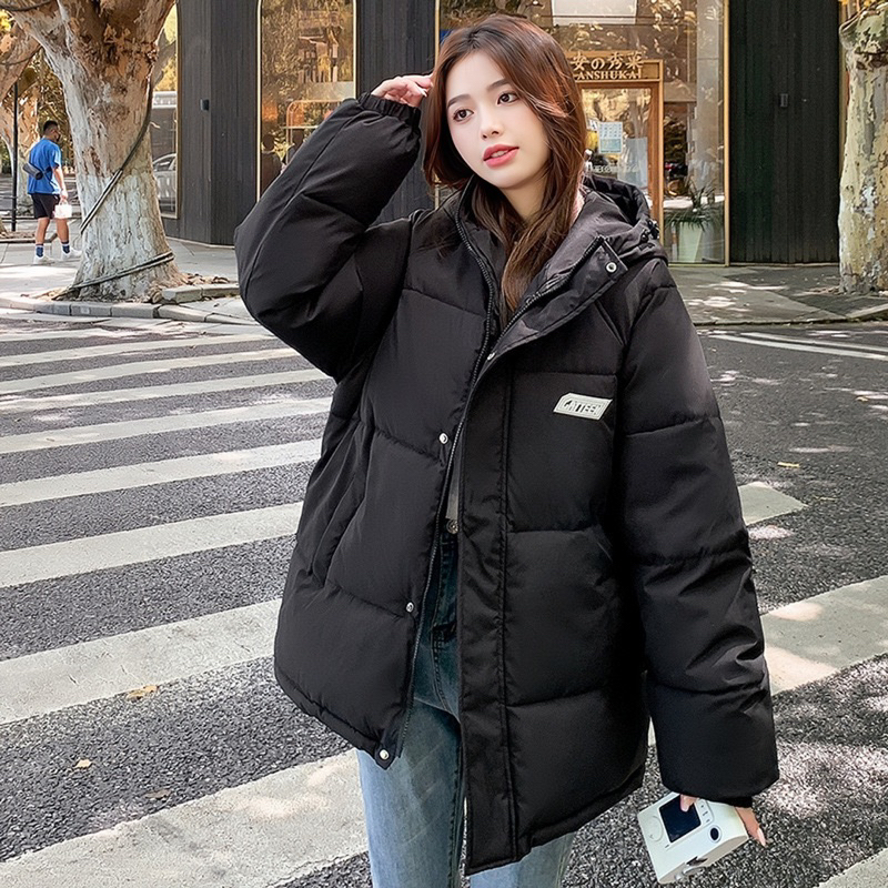 Áo Phao Nam Nữ Logo CATEEN Có Mũ Hàng Quảng Châu Loại 1