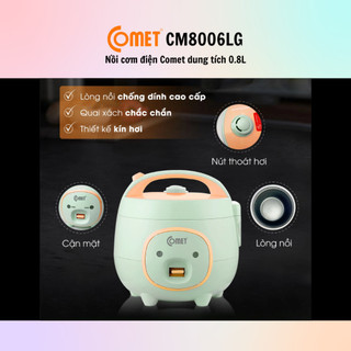 [HỎA TỐC] Nồi Cơm Điện Comet CM8006 (Dung tích 0.8L) - Chính hãng