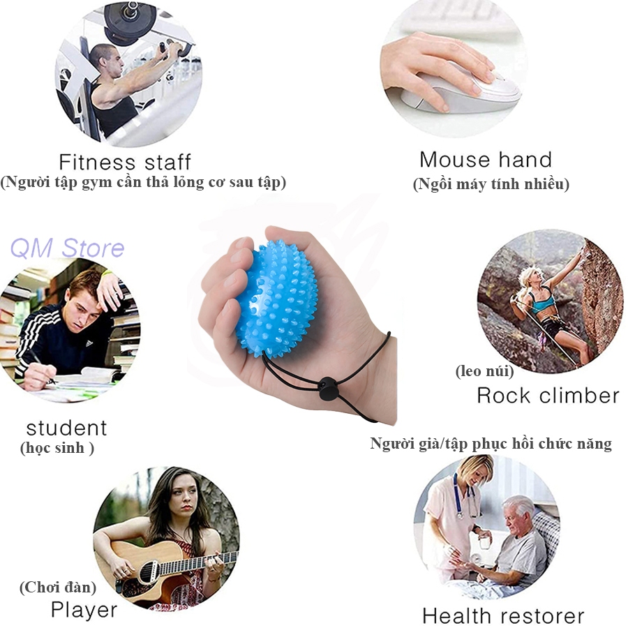 Banh Gai Bóng Tập Tay Ngón Tay Phục Hồi Chức Năng Sau Chấn Thương Đột Quỵ BG40