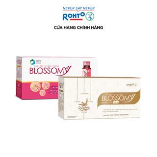  20 chai collagen tổ yến & trắng da dạng nước Blossomy: Hộp 10 Premium Yến + Hộp 10 Collagen Curcumin (50ml/chai)