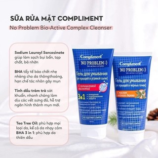 Sữa Rửa Mặt Compliment No Problem 200ml