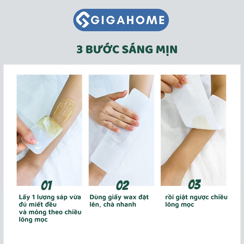 Sáp Wax Lông An Lành 100% Thiên Nhiên, An Toàn Cho Cơ Thể Tặng Que Gạt Và Giấy Wax GIGAHOMEVN 971
