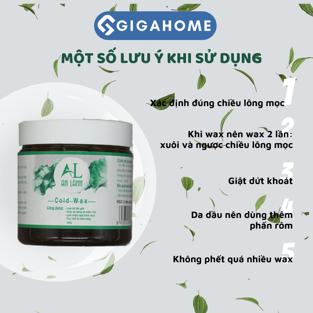 Sáp Wax Lông An Lành 100% Thiên Nhiên, An Toàn Cho Cơ Thể Tặng Que Gạt Và Giấy Wax GIGAHOMEVN 971