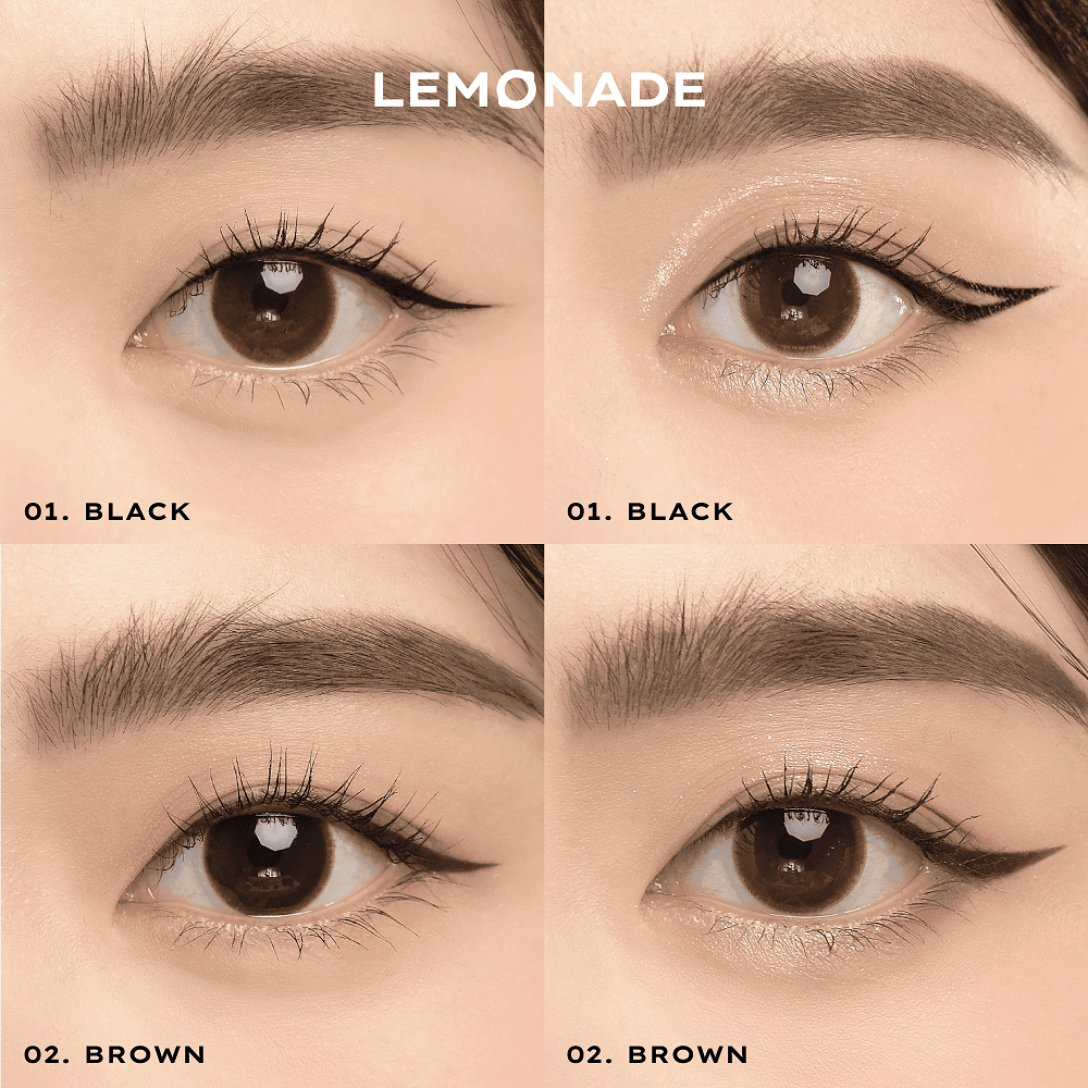 Combo Lemonade Bảng phấn mắt Aesthetic Eyeshadow Palette và Bút kẻ mắt SuperTiger & Kẹp mi cong lâu (20,8g&1g&22g)