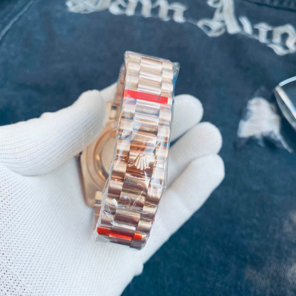 Đồng hồ nam Rulex cơ Automatic máy nhật mẫu Classic 2 lịch  cọc số đá trắng size 40mm chống nước bảo hành 12 tháng