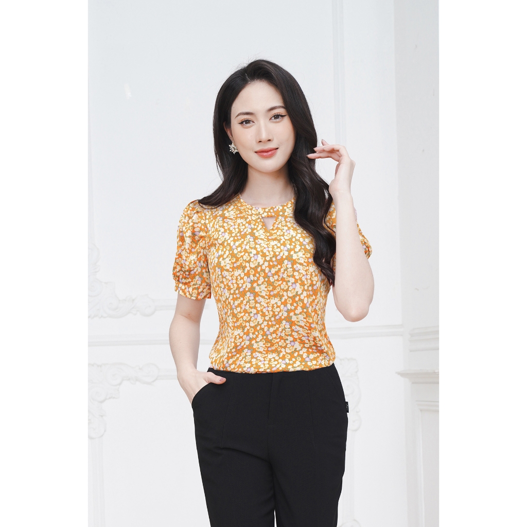 Áo Sơ Mi Nữ Họa Tiết Hoa Nhí Cao Cấp LUPERI LFSM1233 Nhẹ Nhàng Thanh Lịch