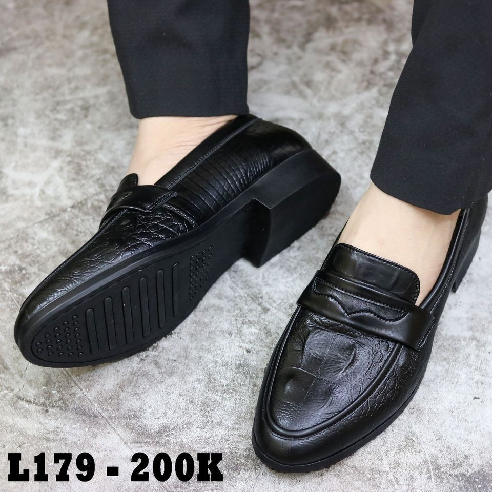 Giày Da nam cực chất xả kho giá gốc mã - giày lười nam L179