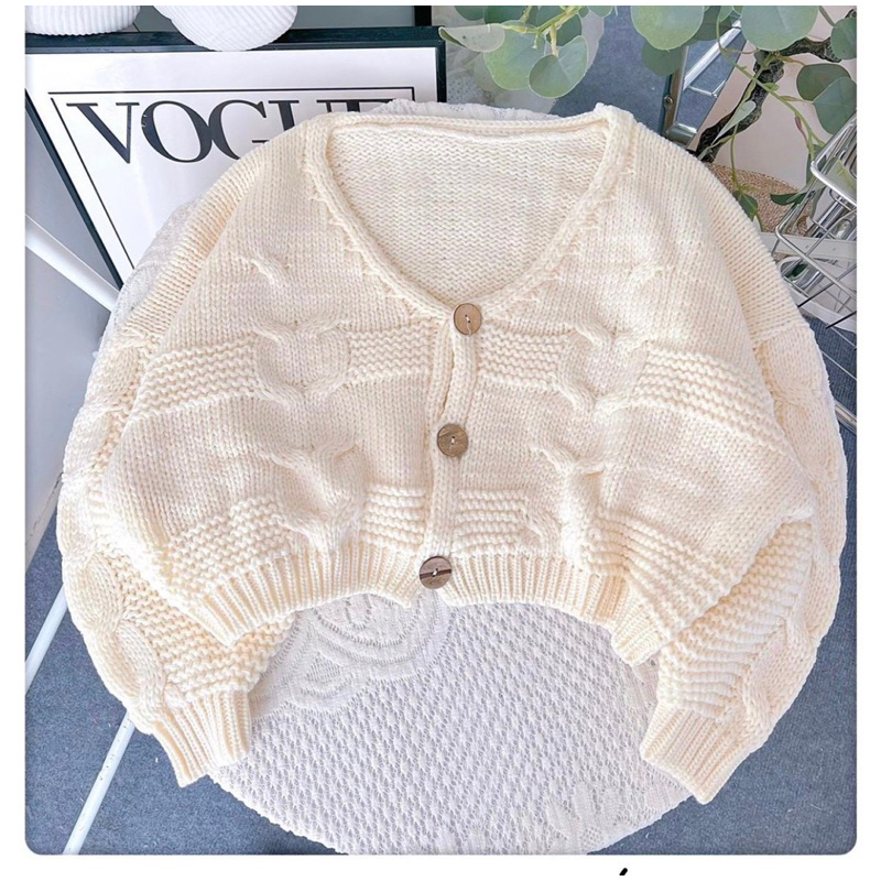 Áo Len thừng Cardigan Croptop