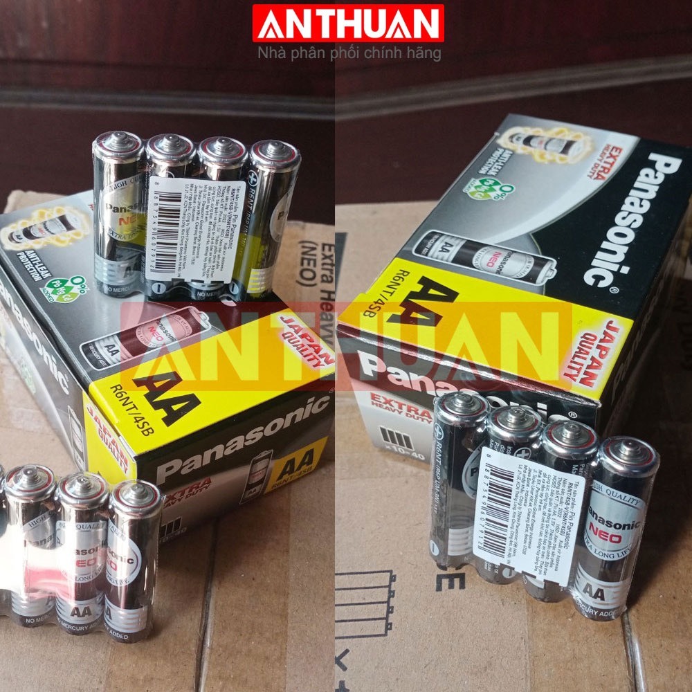 Hộp 40 viên pin AA / 2A Panasonic R6NT-4SB Tiểu đen hàng chính hãng chất lượng cao.