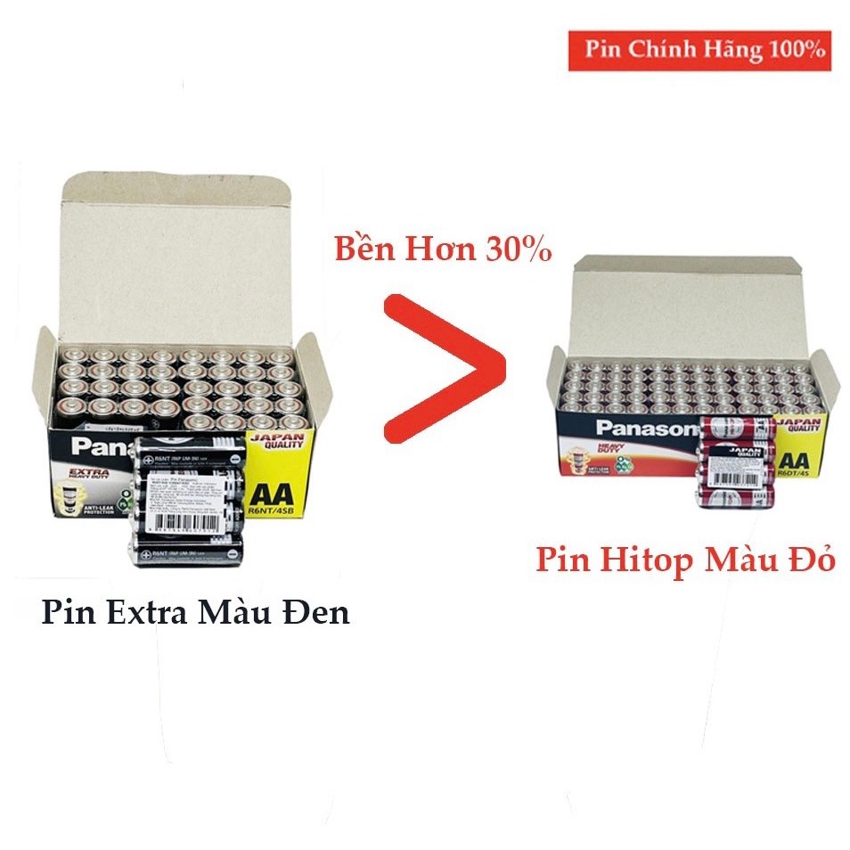 Hộp 40 viên pin AA / 2A Panasonic R6NT-4SB Tiểu đen hàng chính hãng chất lượng cao.