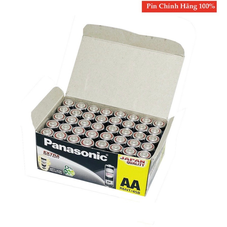 Hộp 40 viên pin AA / 2A Panasonic R6NT-4SB Tiểu đen hàng chính hãng chất lượng cao.