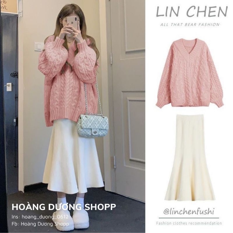 Áo.len thừng cổ tim