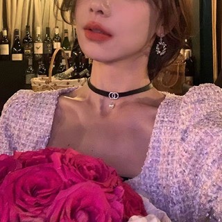 Vòng cổ choker nữ dây da phong cách cá tính