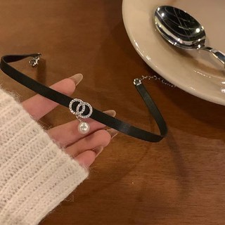 Vòng cổ choker nữ dây da phong cách cá tính