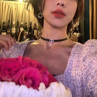 Vòng cổ choker nữ dây da phong cách cá tính