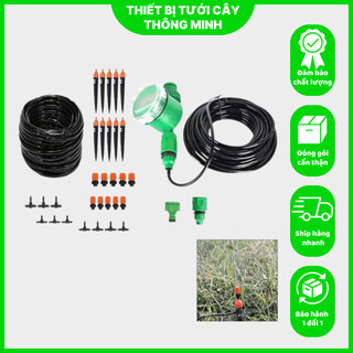 Bộ Kít Tưới Nhỏ Giọt Kết Hợp Phun Sương Kèm Van Hẹn Giờ