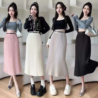  Chân váy len dài KÈM ĐAI xinh sang chảnh mẫu mới mã 359 Quảng Châu 