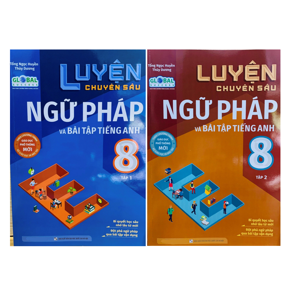 Sách - Combo Luyện Chuyên Sâu Ngữ Pháp Và Bài Tập Tiếng Anh 8