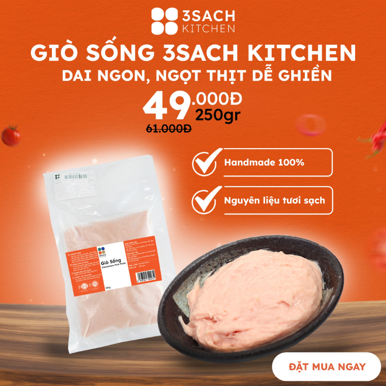 Giò Sống 3Sach Kitchen (Gói 250Gr)