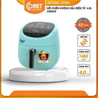 Nồi chiên không dầu điện tử COMET CM6838 Công suất 1400W, Dung tích 4.5L, Điều khiển cảm ứng màn hình LED - BH 12 Tháng