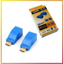 Bộ HDMI to LAN 30m, Kéo Dài Tín Hiệu HDMI Qua Dây Mạng Lan 30m. Full Hd * 2K -KMB