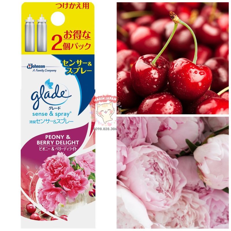 Bình xịt thay thế 18ml Glade Johnson thơm phòng Nhật Bản