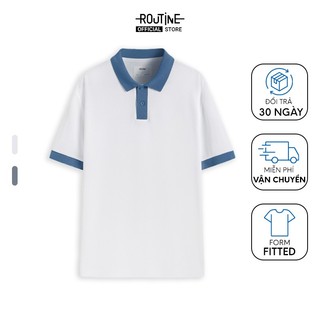 Áo Polo Nam Vải Gân Phối Bo Nẹp Trang Trí Form Fitted - Routine 10F23POL017