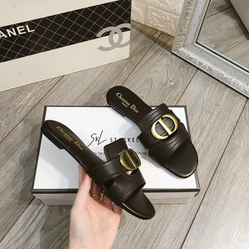 Dép Lê Nữ Da Lì C D đơn giản,dễ đi